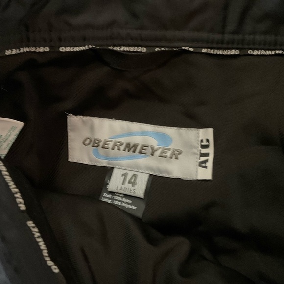 OBERMEYER Ski Snowboard Insulated Pants Adjustable Waist Stretch Black Size 14 - Picture 4 of 7